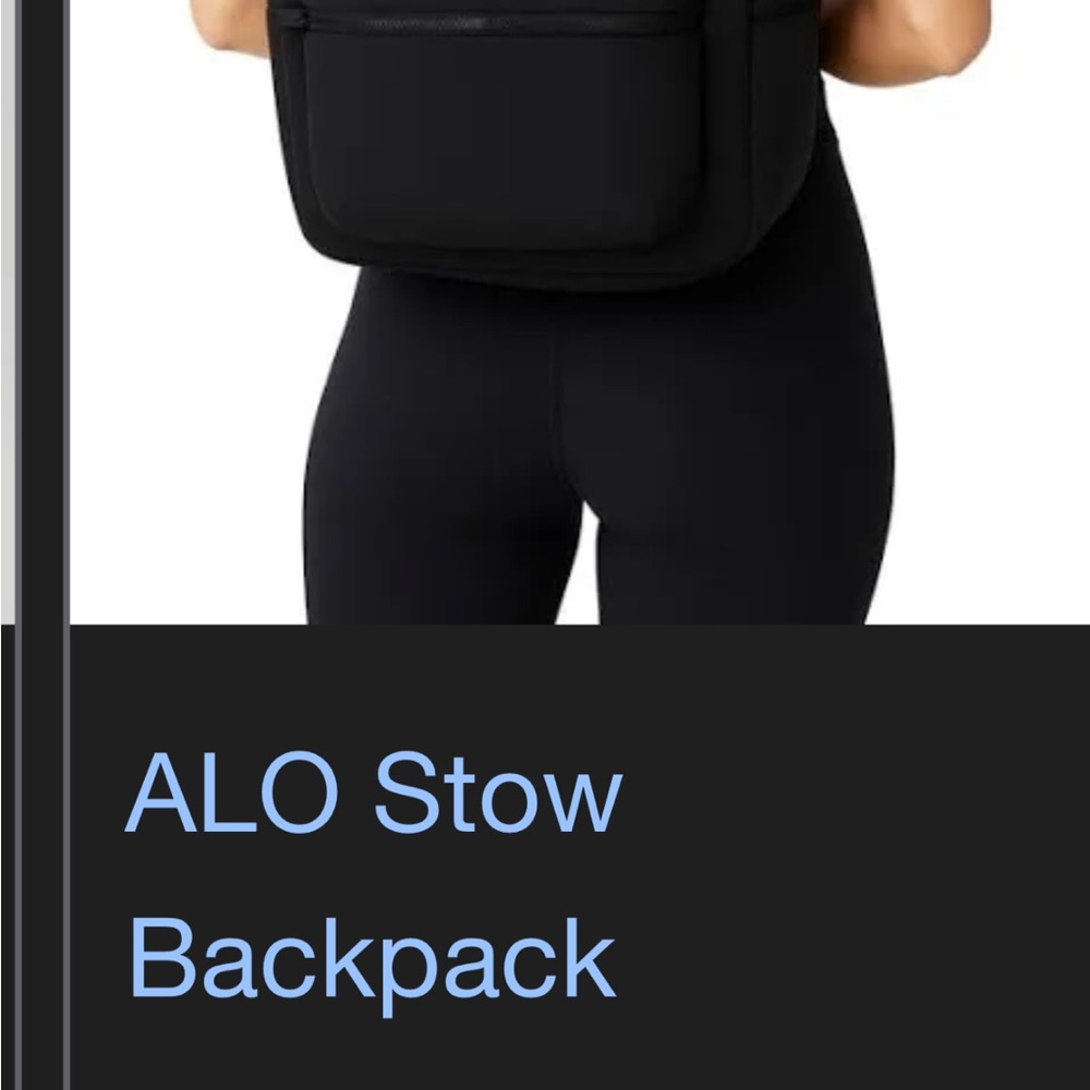 ALO Stow Black Backpack